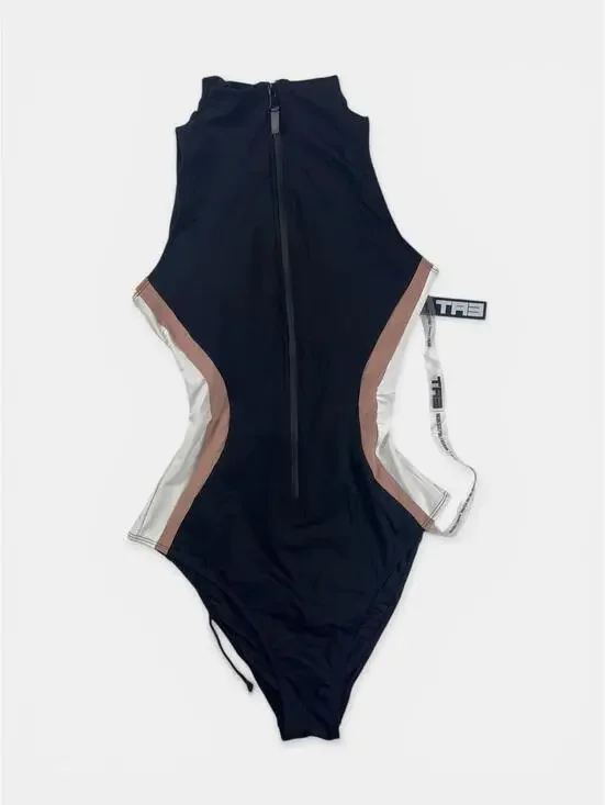 TA3 Surfy Sculpt Swimsuit Black Rose White M Short - Picture 3 of 5